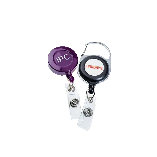 Retractable branded badge reel