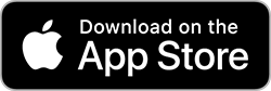 A black button with the Apple logo and the text, Available On The App Store, in white
