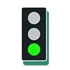 Traffic Light Icon Turnaround & Production - Green Traffic Light Image