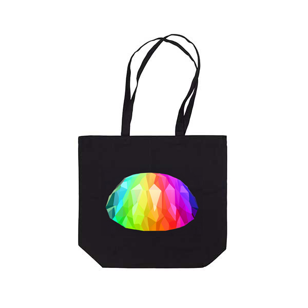 Bayley Full Colour Printed, Black Coloured Canvas Shopper Bag