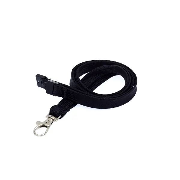 Plain Lanyard (1cm Bootlace / Tubular) Black Plain Lanyard (1cm Bootlace / Tubular)
