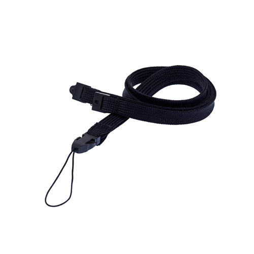 Black Tubular String Clip Lanyard