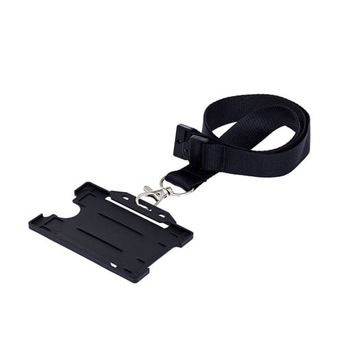 Black ID Card Holder on a Lanyard (Lanyard Not Included)