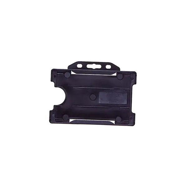 Landscape Double ID Card Holder Black Landscape Double ID Card Holder