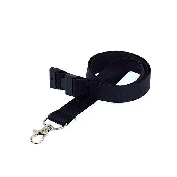 Plain Lanyard (1cm Flat) Black Plain Lanyard (1cm Flat)