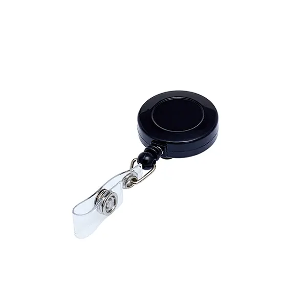 Plain Ski Reel / Badge Reel Black Plain Ski Reel / Badge Reel