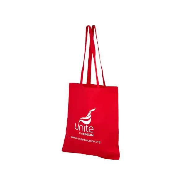 Brixy Screen Printed Cotton Shopper Red Brixy Screen Printed Cotton Shopper