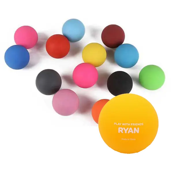 Custom Printed Physio Massage Balls Orange Custom Printed Physio Massage Balls