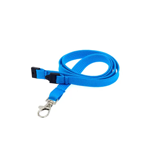 Cyan Plain Lanyard (1cm Bootlace / Tubular)