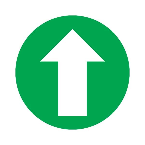 Green Arrow Social Distancing Floor Sticker