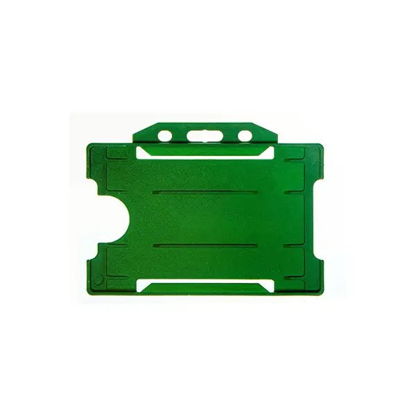 Landscape Double ID Card Holder Green Landscape Double ID Card Holder