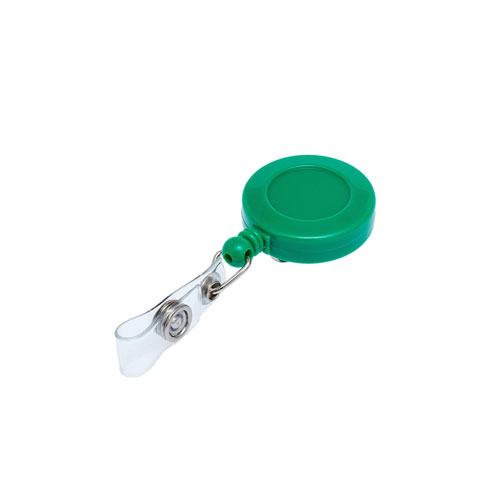 Green Retractable Ski Reel/Badge Reel