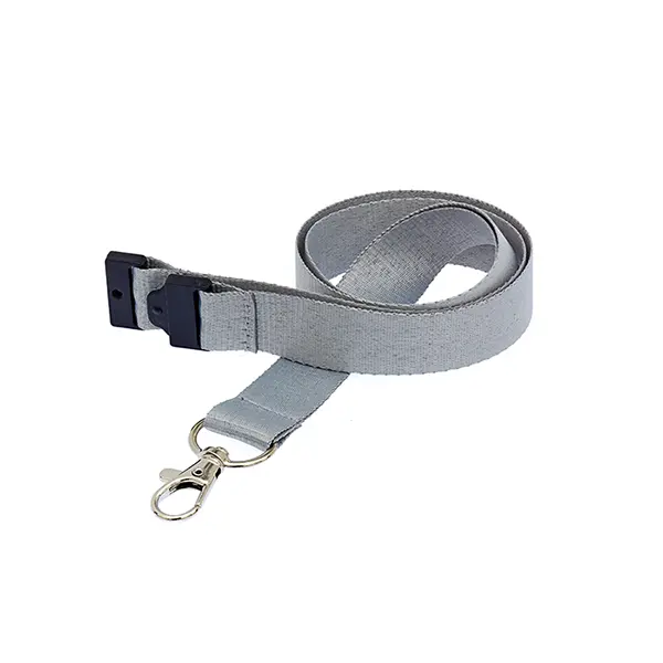 Plain Lanyard (1cm Flat) Grey Plain Lanyard (1cm Flat)