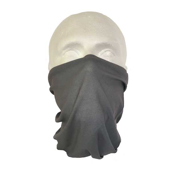 Grey Neck Tube Worn As A Face Mask