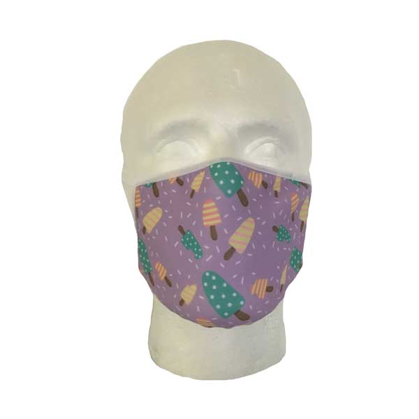 Ice Lolly Cloth Face Mask - Front View