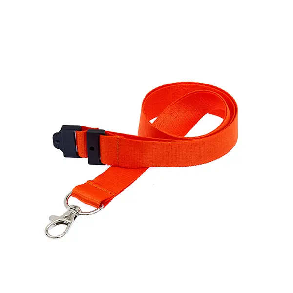 Plain Lanyard (1cm Flat) Orange Plain Lanyard (1cm Flat)