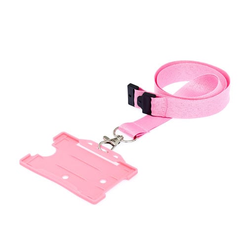 Pink ID Card Holder on a Lanyard (Lanyard Not Included)