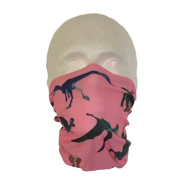 Pink Dinosaur Neck Tube - Front View