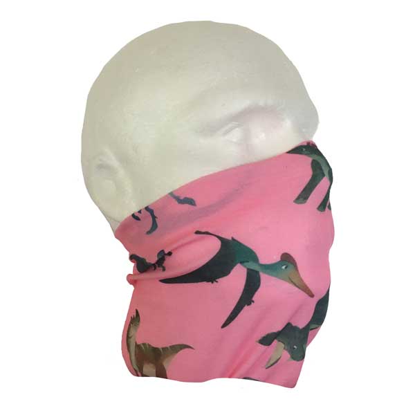Pink Dinosaur Neck Tube - Side View