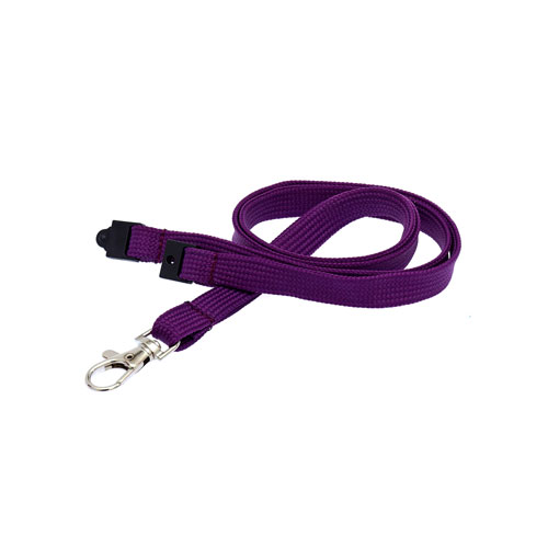 Purple (261c) Plain Lanyard (1cm Bootlace / Tubular)