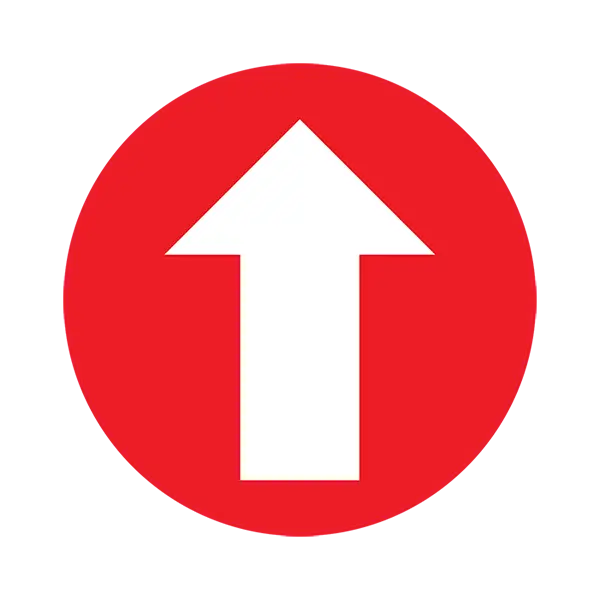 Arrow Social Distancing Floor Sticker Red Arrow Social Distancing Floor Sticker