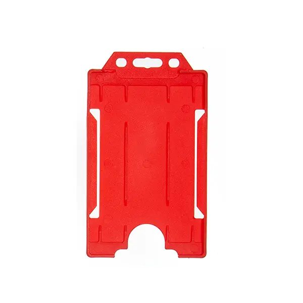 Portrait Double ID Card Holder Red Portrait Double ID Card Holder