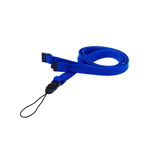 Tubular String Clip Lanyard Reflex Blue Tubular String Clip Lanyard