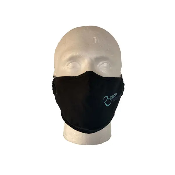Printed Cotton Mask Grey Printed Cotton Mask