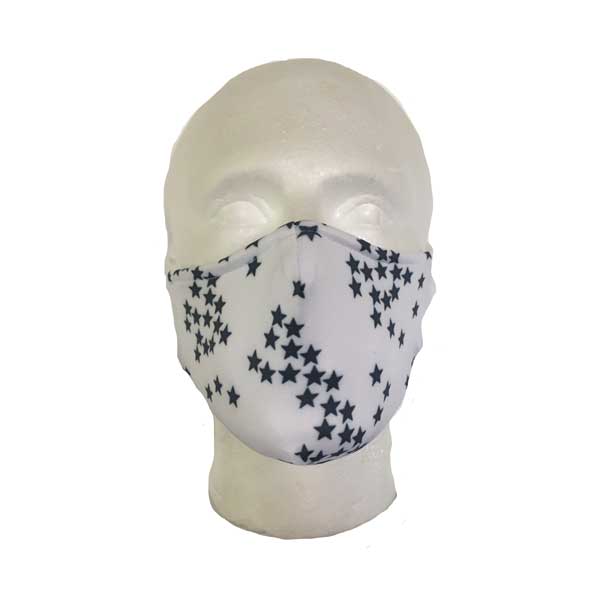 Stars Cloth Face Mask - Front View