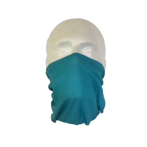 Teal Neck Tube Worn As A Face Mask