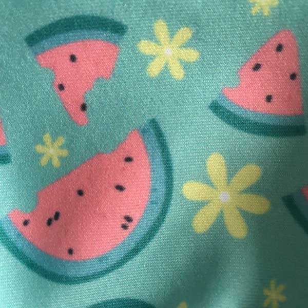 Watermelon Cloth Face Mask - Detail Showing Print