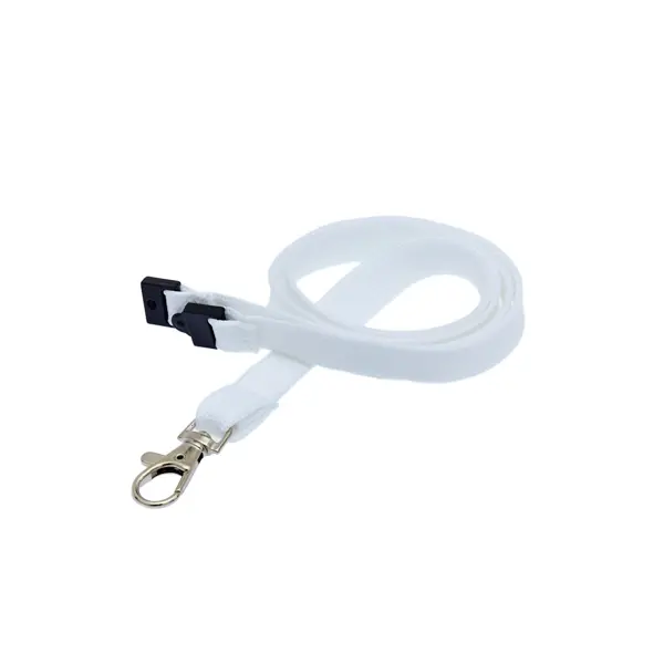 Plain Lanyard (1cm Bootlace / Tubular) White Plain Lanyard (1cm Bootlace / Tubular)