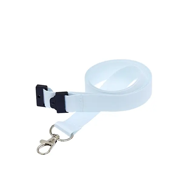 Plain Lanyard (2cm Flat) White Plain Lanyard (2cm Flat)