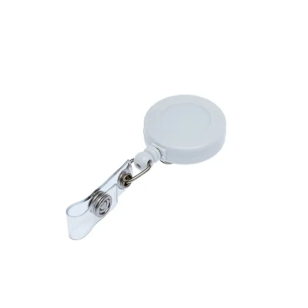 Plain Ski Reel / Badge Reel White Plain Ski Reel / Badge Reel